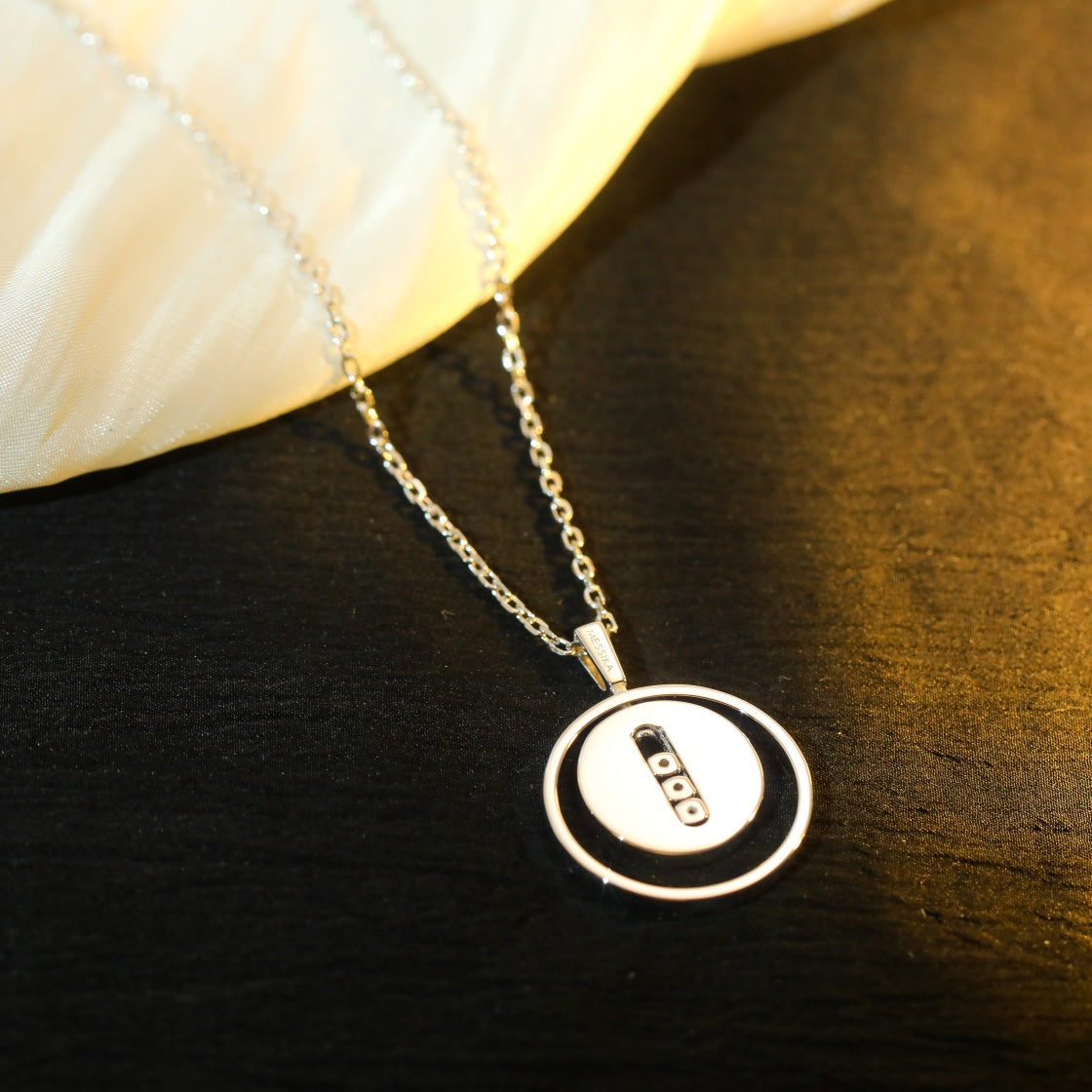 [Imperial Jewelrys]LUCKY MOVE MM SILVER DIAMOND NECKLACE