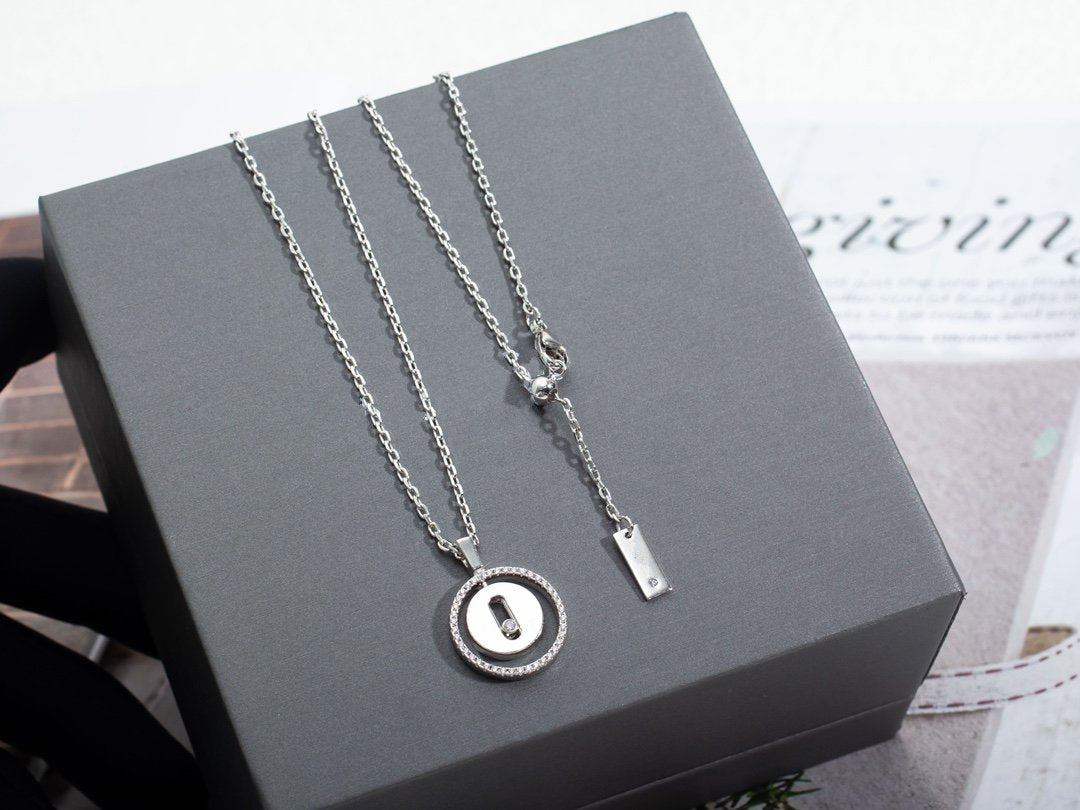 [Imperial Jewelrys]LUCKY MOVE PM NECKLACE SILVER DIAMOND