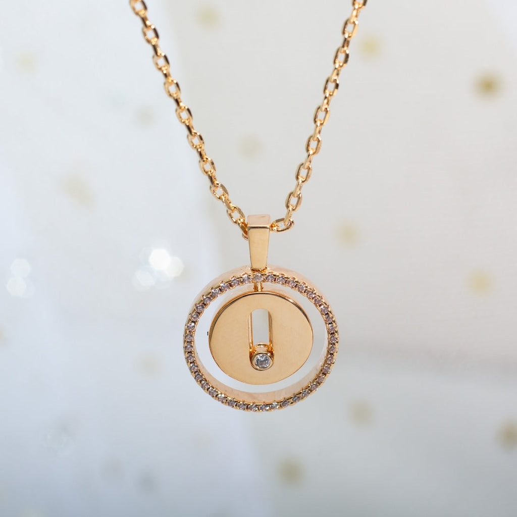 [Imperial Jewelrys]LUCKY MOVE PM NECKLACE PINK GOLD DIAMOND