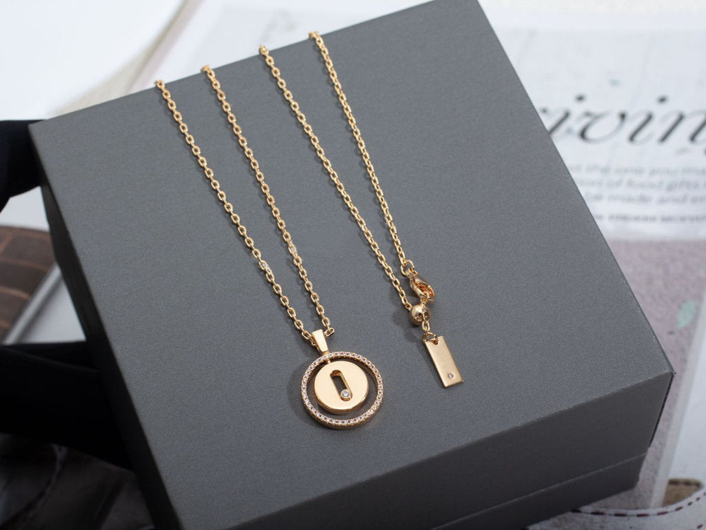 [Imperial Jewelrys]LUCKY MOVE PM NECKLACE PINK GOLD DIAMOND