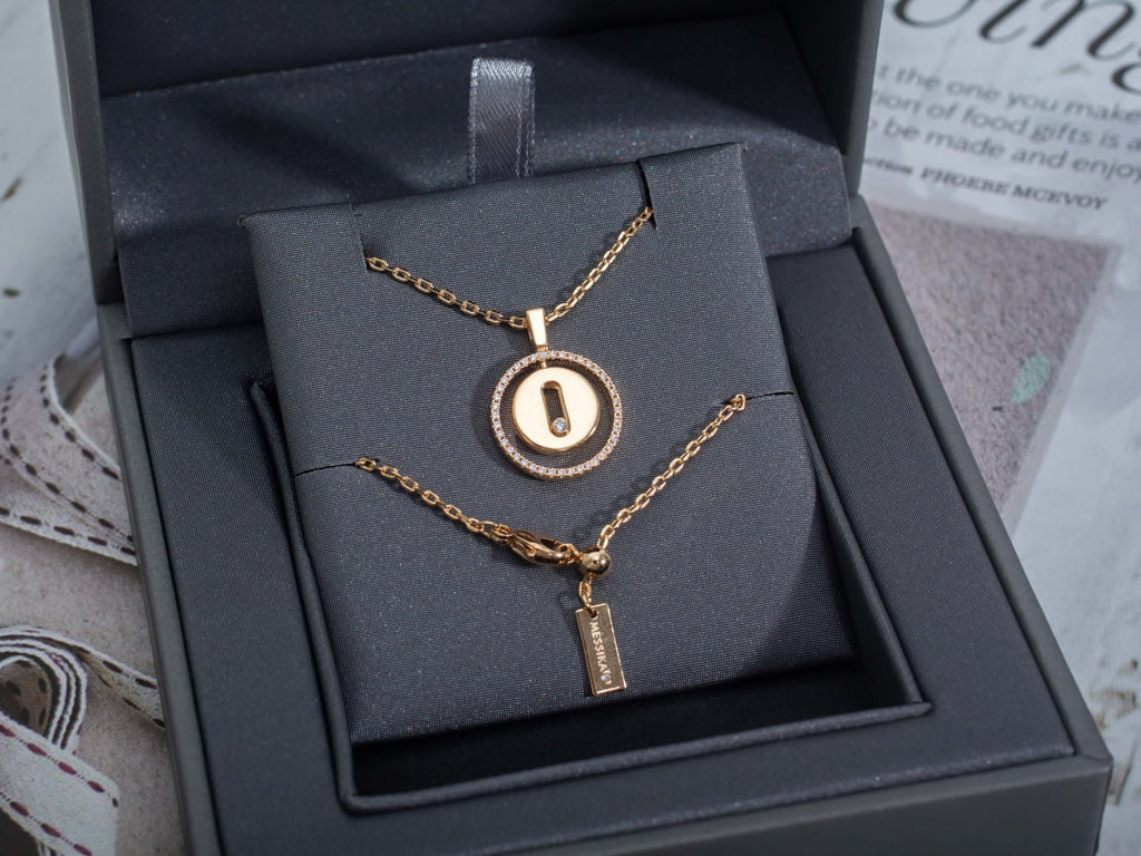 [Imperial Jewelrys]LUCKY MOVE PM NECKLACE PINK GOLD DIAMOND