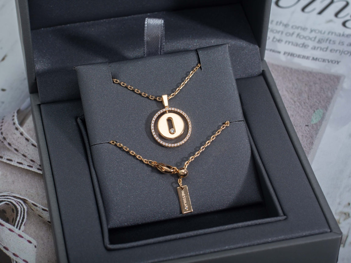[Imperial Jewelrys]LUCKY MOVE PM NECKLACE PINK GOLD DIAMOND
