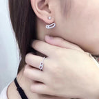 [Imperial Jewelrys]MOVE UNO SILVER DIAMOND EARRINGS