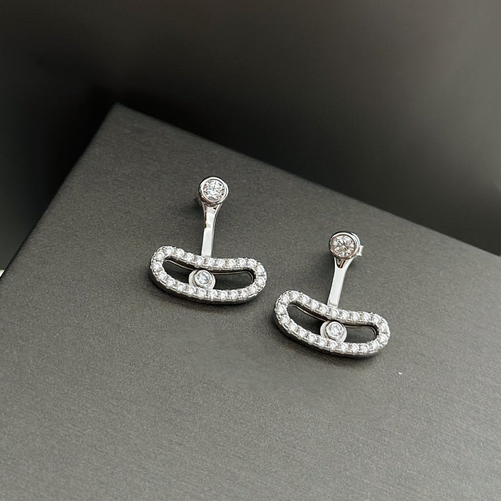 [Imperial Jewelrys]MOVE UNO SILVER DIAMOND EARRINGS