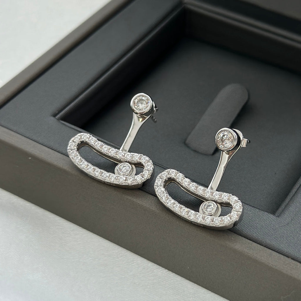 [Imperial Jewelrys]MOVE UNO SILVER DIAMOND EARRINGS