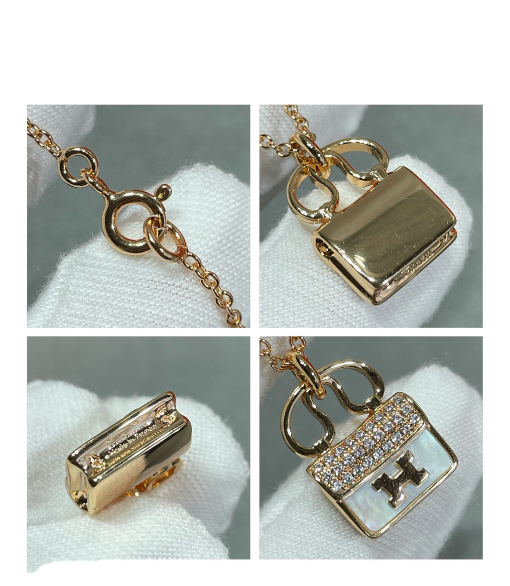 ¡®Lumi¡¯H CIRCE MOISSANITE PENDANT NECKLACE GOLD