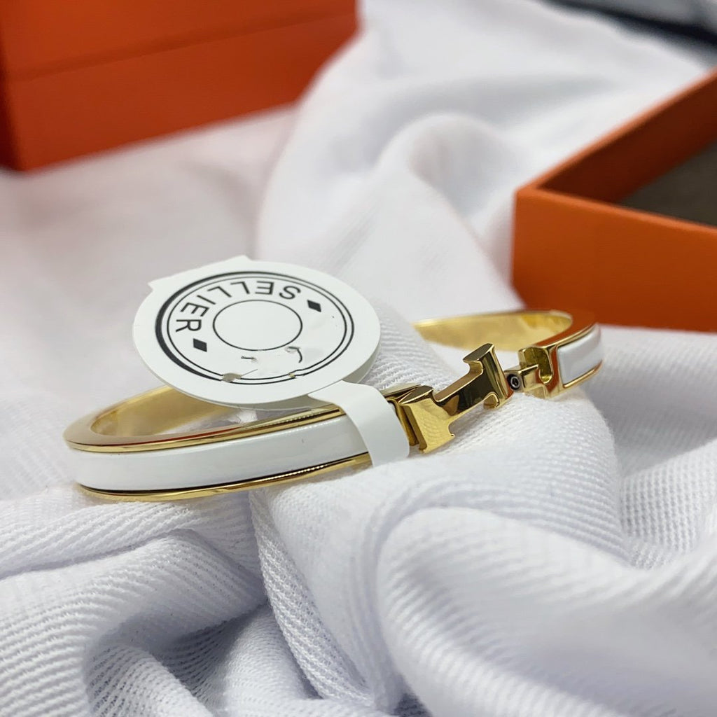 ¡®Lumi¡¯CLASSIC HM CLIC WHITE 8MM ENAMEL BRACELET