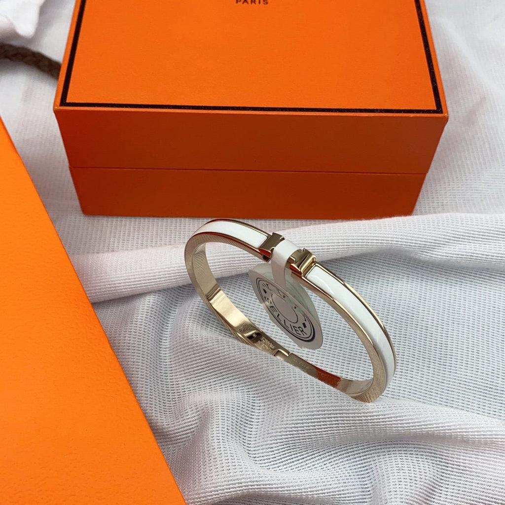 ¡®Lumi¡¯CLASSIC HM CLIC WHITE 8MM ENAMEL BRACELET