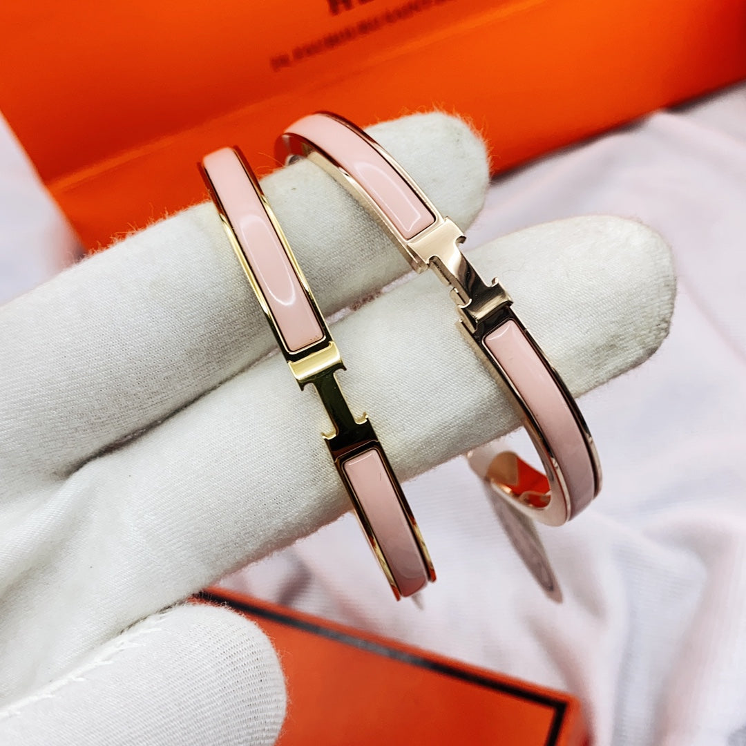 ¡®Lumi¡¯CLASSIC HM CLIC  PINK 8MM ENAMEL BRACELET