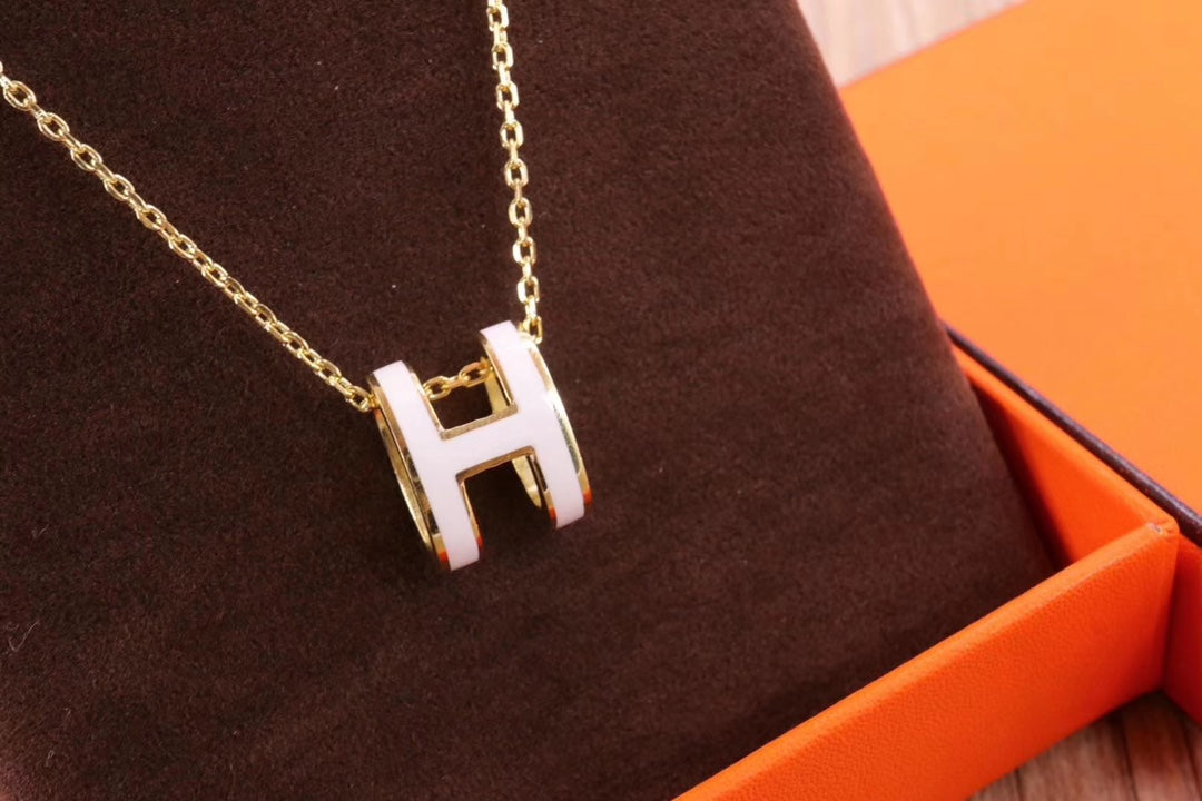 ¡®Lumi¡¯HM CLIC YELLOW ENAMEL GOLD NECKLACE