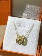 ¡®Lumi¡¯HM CLIC YELLOW ENAMEL GOLD NECKLACE