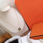 ¡®Lumi¡¯HM CLIC BLACK ENAMEL GOLD NECKLACE