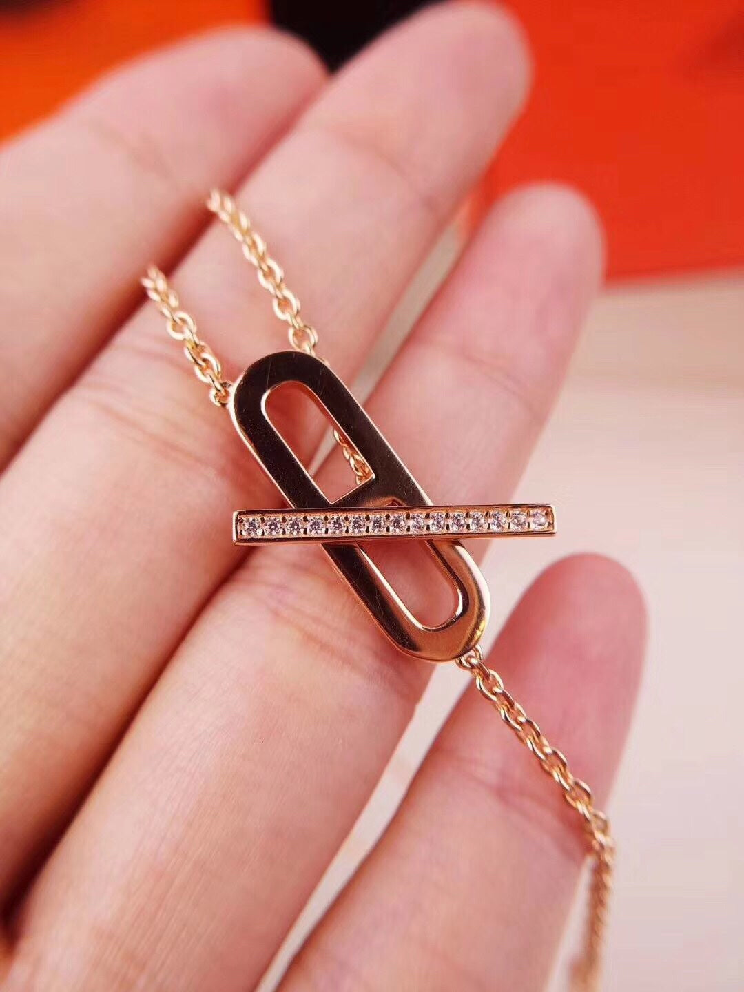 ¡®Lumi¡¯HM NECKLACE PLATINUM ROSE GOLD DIAMOND