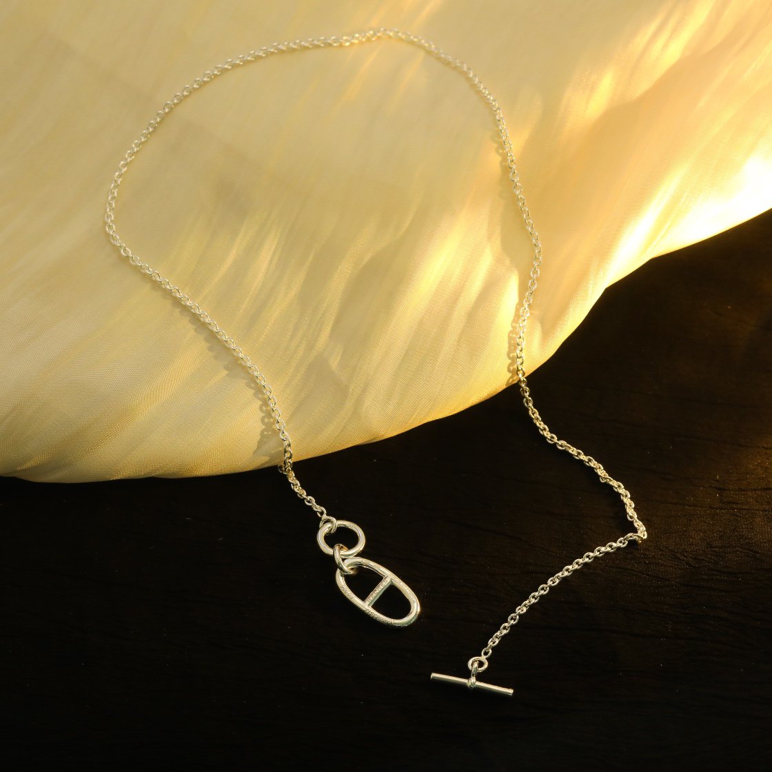¡®Lumi¡¯HM CHAINE D'ANCRE PENDANT NECKLACE STERLING SILVER