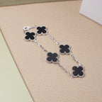 [Lumi jewelry] CLOVER 5 MOTIF ONYXS BRACELET COLLECTION