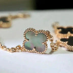 [Lumi]New  CLOVER 5 MOTIF GRAY MOP BRACELET COLLECTION