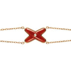 ¡®Lumi¡¯JEUX BRACELET CARNELIAN PINK GOLD 1 DIAMOND
