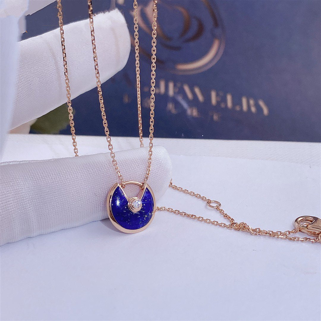 ¡®Lumi¡¯AMULETTE ROSE GOLD AGATE NECKLACE