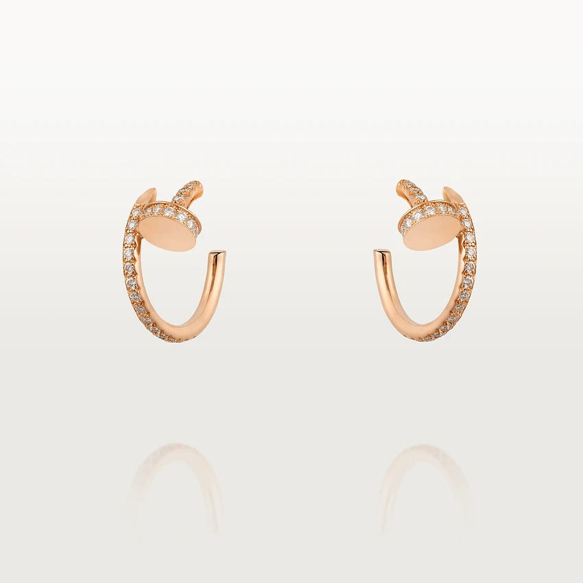 ¡®Lumi¡¯JUSTE EARRINGS 12.75MM PINK GOLD DIAMOND