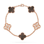 [Lumi jewelry] CLOVER 5 MOTIF GRAY MOP BRACELET COLLECTION