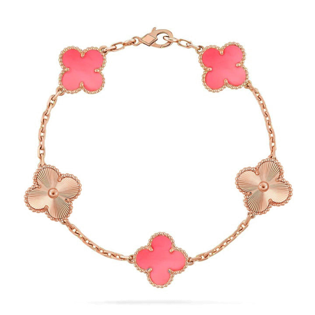 [Lumi jewelry] CLOVER 5 MOTIFS  PINK MOP BRACELET COLLECTION