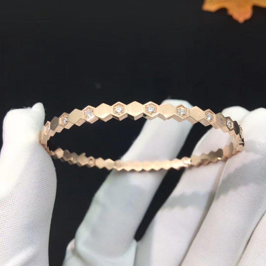 ¡®Lumi¡¯BEE LOVE PINK GOLD DIAMOND BRACELET