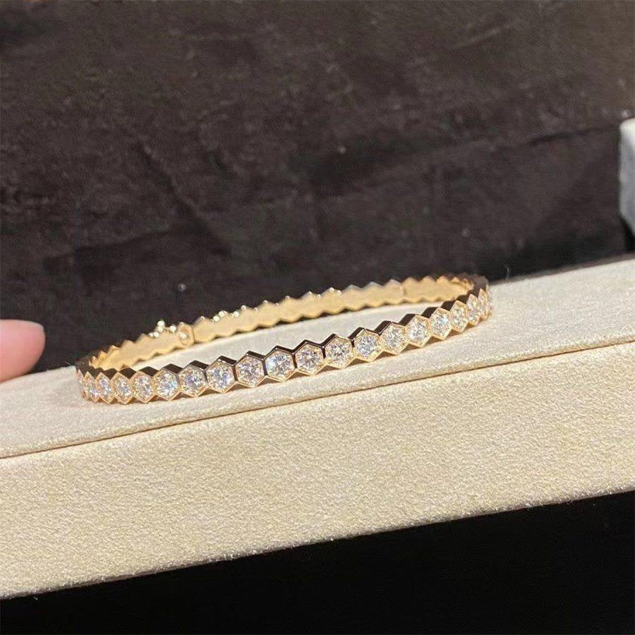 ¡®Lumi¡¯BEE LOVE GOLD BRACELET FULL DIAMOND