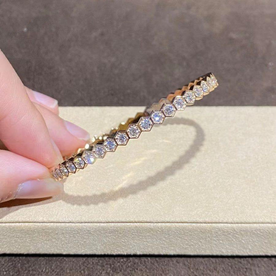 ¡®Lumi¡¯BEE LOVE GOLD BRACELET FULL DIAMOND