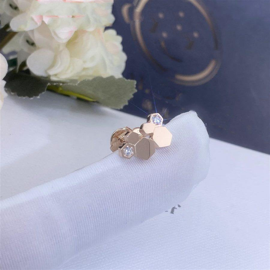 ¡®Lumi¡¯BEE LOVE PINK GOLD DIAMOND EARRINGS