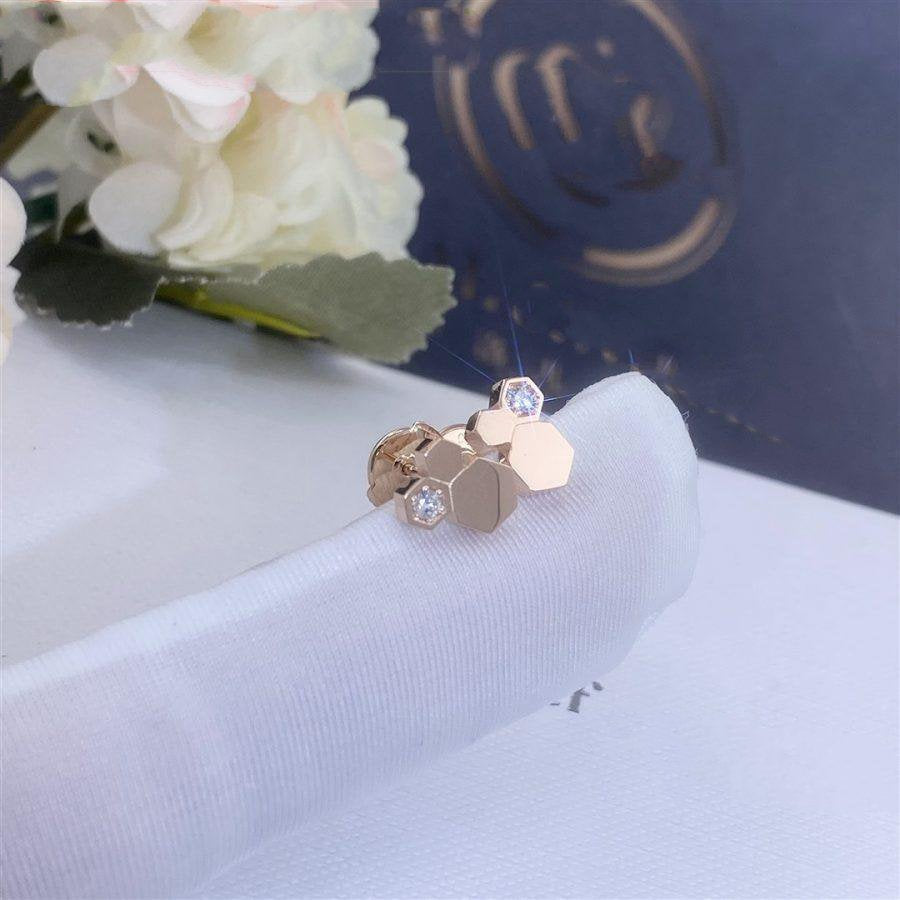 ¡®Lumi¡¯BEE LOVE PINK GOLD DIAMOND EARRINGS