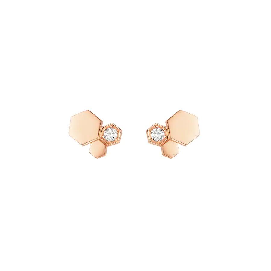 ¡®Lumi¡¯BEE LOVE PINK GOLD DIAMOND EARRINGS