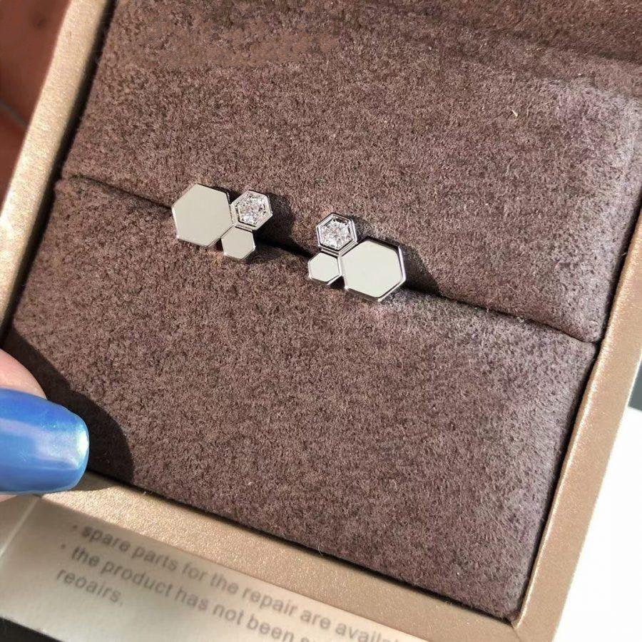 ¡®Lumi¡¯BEE LOVE SILVER DIAMOND EARRINGS