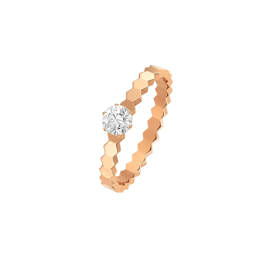 ¡®Lumi¡¯BEE LOVE RING PINK GOLD 1 DIAMOND