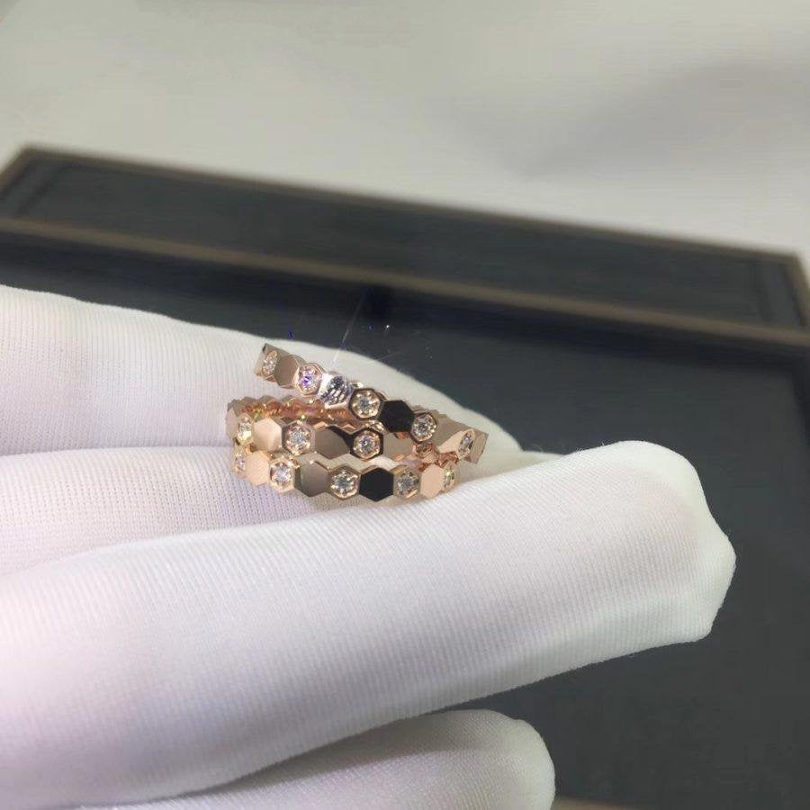¡®Lumi¡¯BEE LOVE RING PINK GOLD DIAMOND