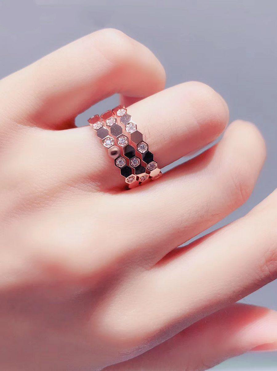 ¡®Lumi¡¯BEE LOVE RING PINK GOLD DIAMOND