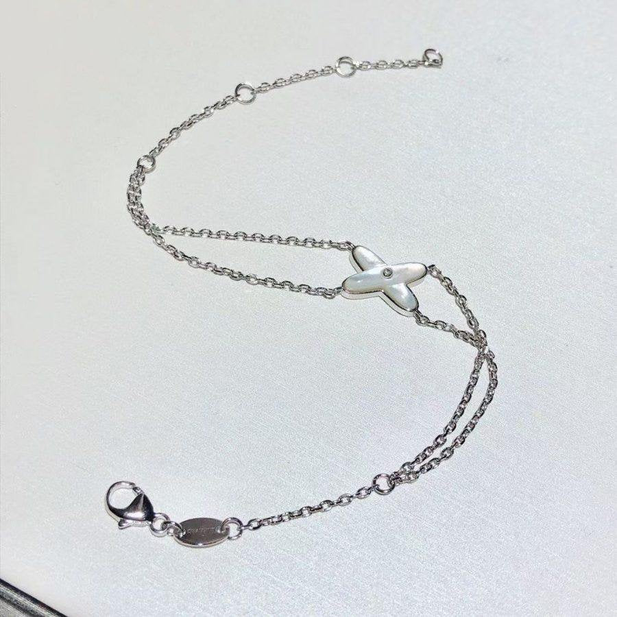 ¡®Lumi¡¯JEUX BRACELET WHITE MOP SILVER 1 DIAMOND