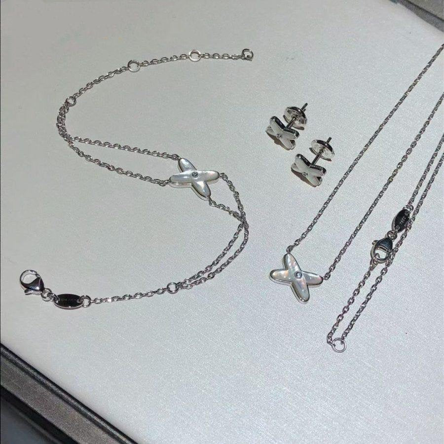 ¡®Lumi¡¯JEUX BRACELET WHITE MOP SILVER 1 DIAMOND