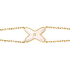 ¡®Lumi¡¯JEUX BRACELET WHITE MOP GOLD 1 DIAMOND