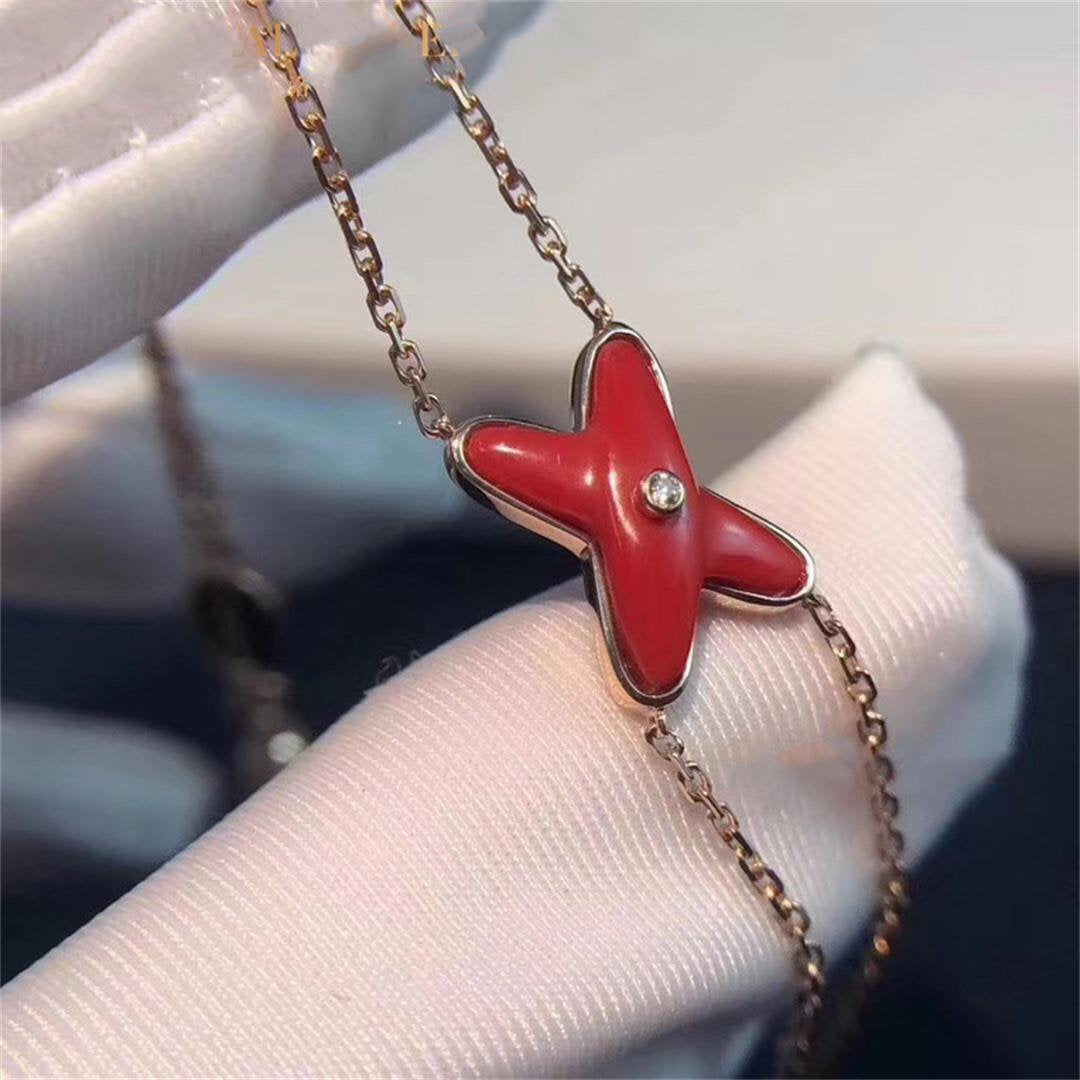 ¡®Lumi¡¯JEUX BRACELET CARNELIAN PINK GOLD 1 DIAMOND