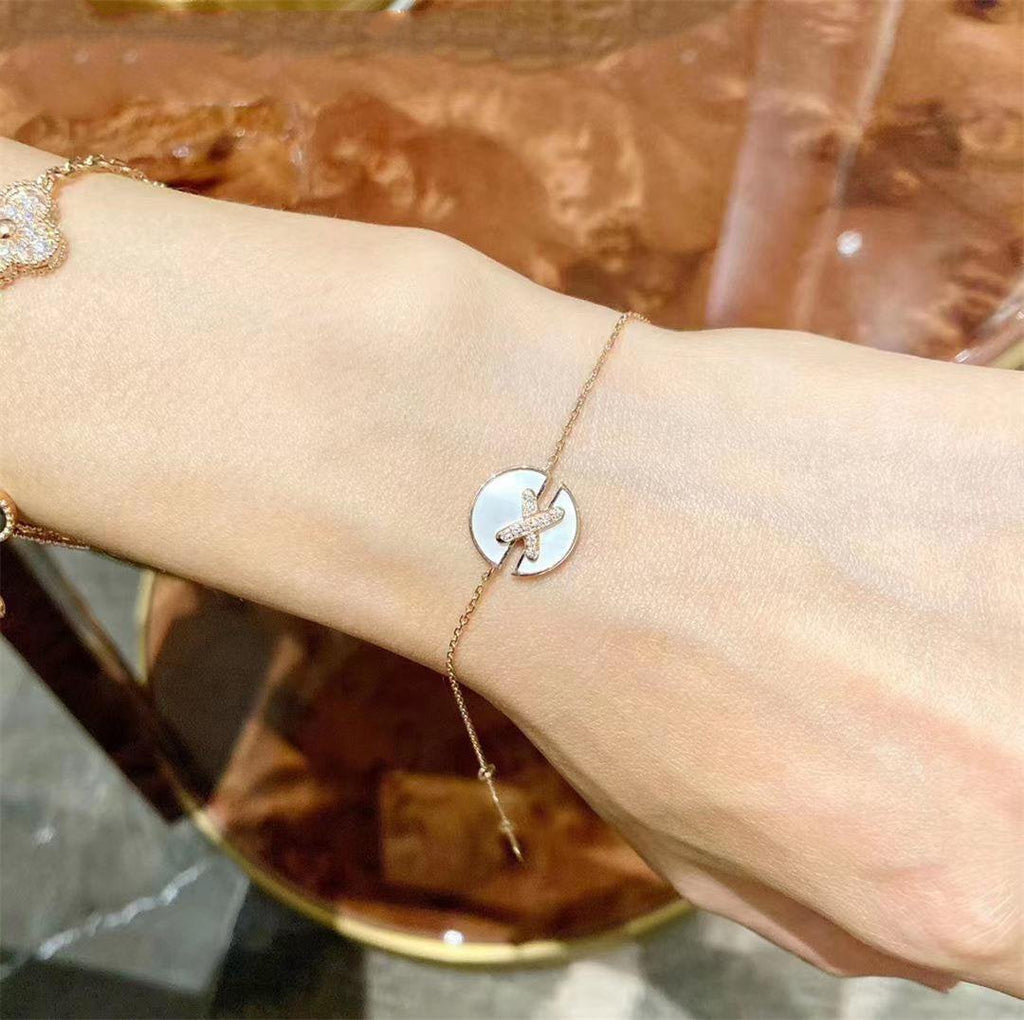 ¡®Lumi¡¯JEUX DE BRACELET MOP PINK GOLD DIAMONDS