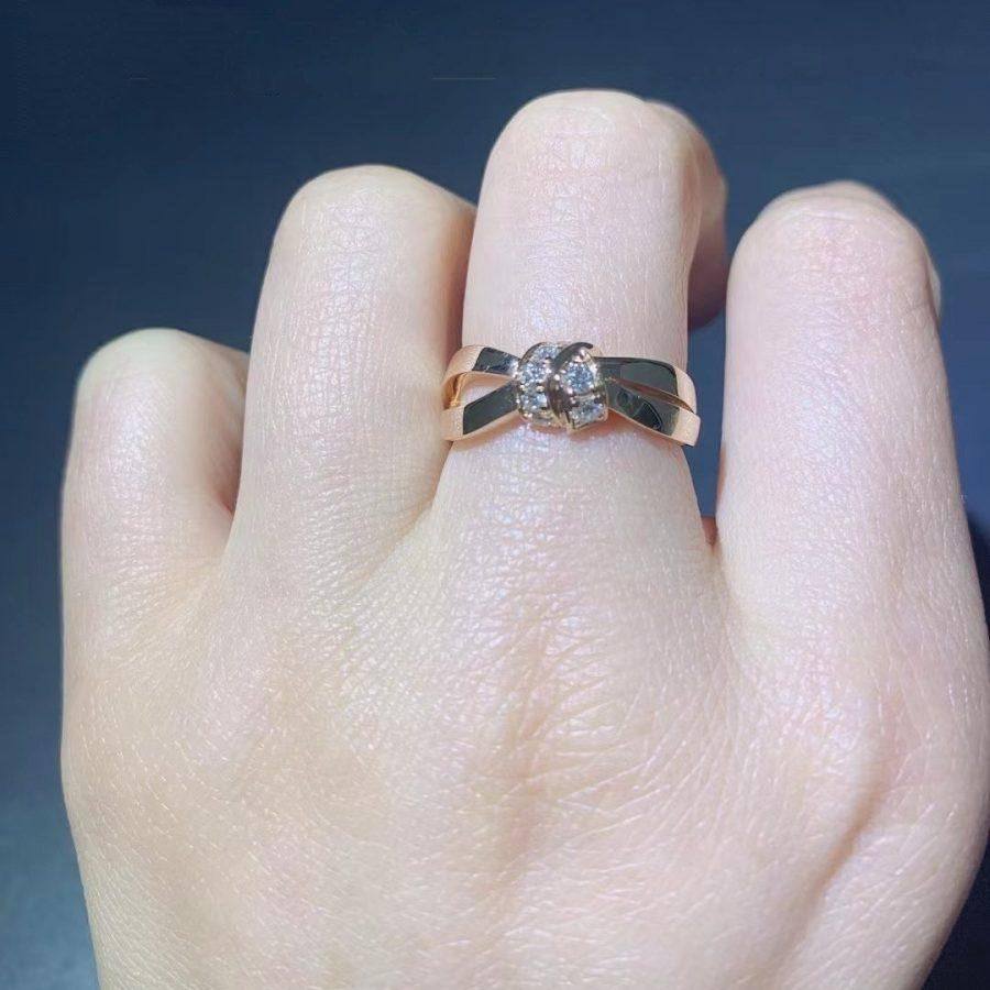 ¡®Lumi¡¯LIENS RING PINK GOLD DIAMOND