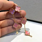 [Lumi]New  CLOVER 5 MOTIFS  PINK MOP BRACELET COLLECTION