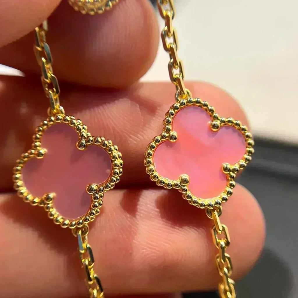 [Lumi jewelry] CLOVER 5 MOTIFS  PINK MOP BRACELET COLLECTION