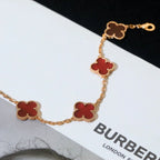 [Lumi]New  CLOVER 5 MOTIF RED CORNELIAN BRACELET COLLECTION