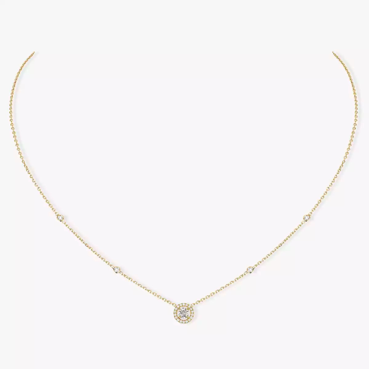 [Imperial Jewelrys]Diamond Necklace 0,20ct Brilliant Shape Joy