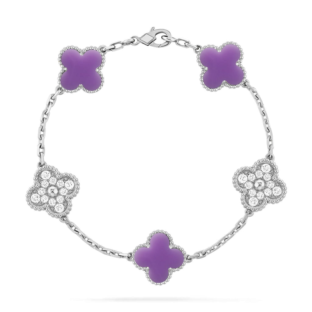 [Lumi]New CLOVER 5 MOTIF LIGHT PURPLE BRACELET COLLECTION