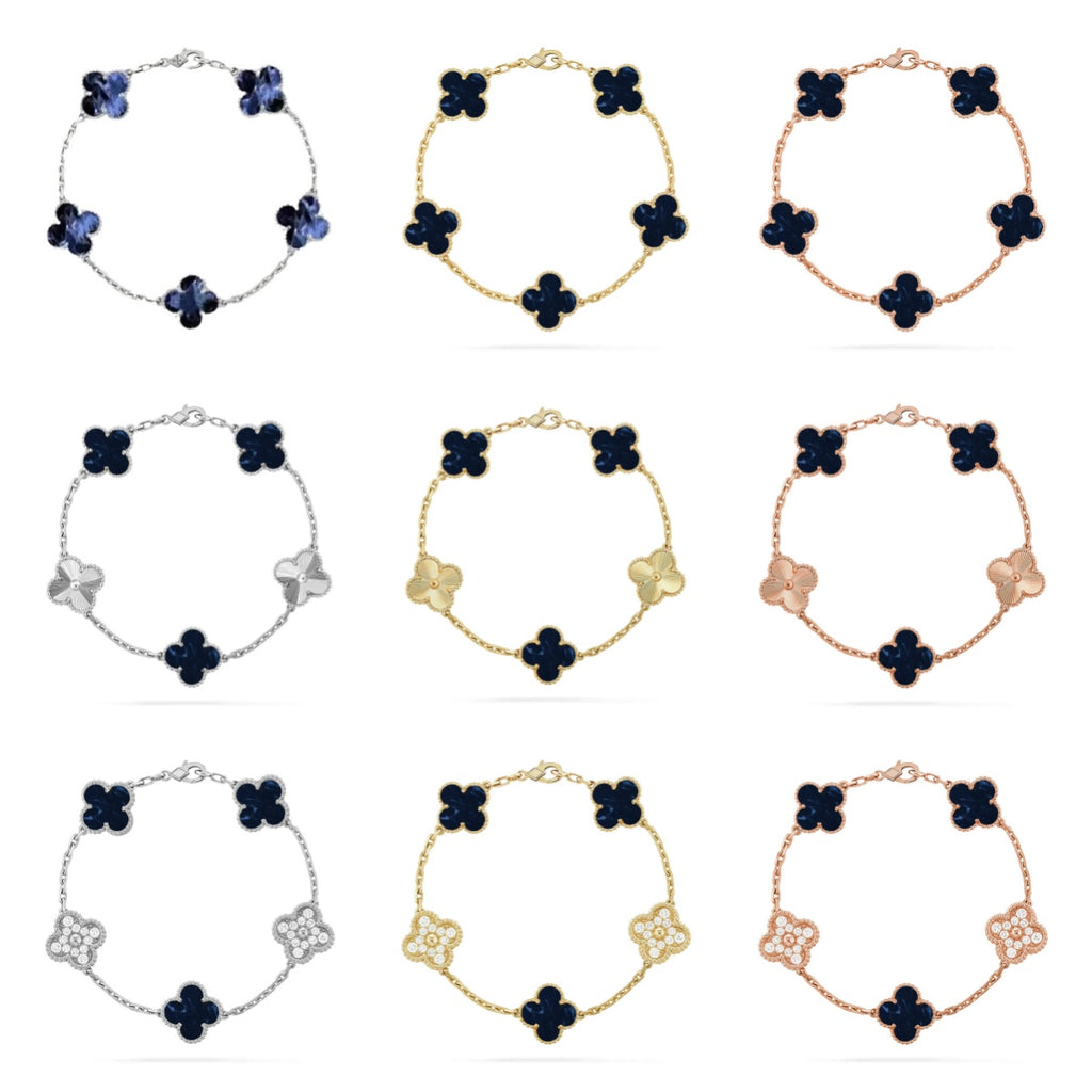 [Lumi jewelry] CLOVER 5 MOTIF PULSAR STONE BRACELET COLLECTION