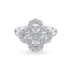 ¡®Lumi¡¯LOOP RING FULL MOTIF DIAMOND 16MM SILVE