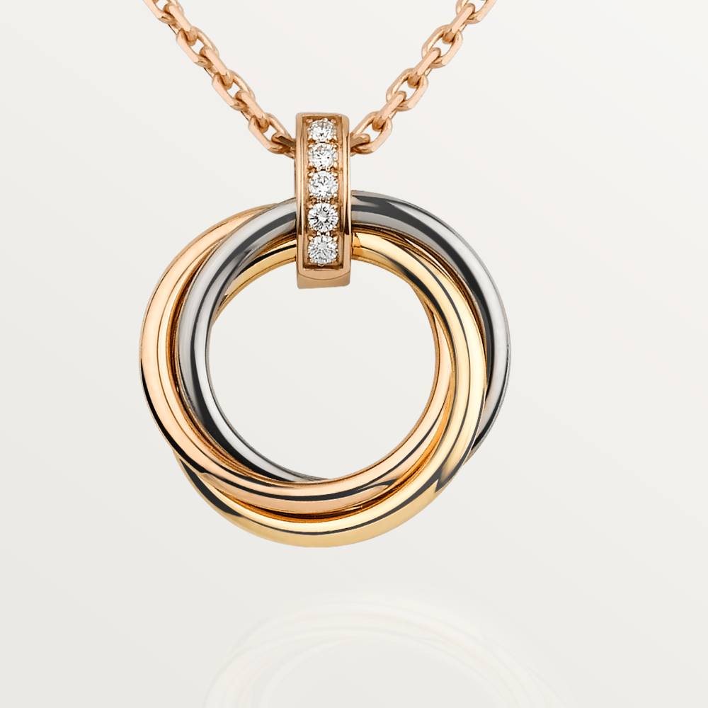 ¡®Lumi¡¯TRINITY NECKLACE GOLD  DIAMONDS