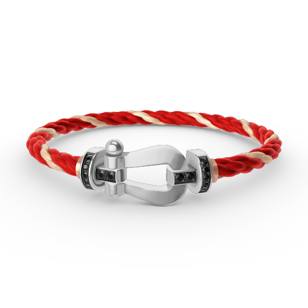 ¡®Lumi¡¯FORCE LARGE HORSESHOE BLACK DIAMOND BRACELET SILVER